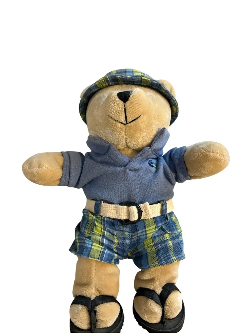 Starbucks Bearista Bear 2007 Preppy Plaid Summer Boy Plush 10